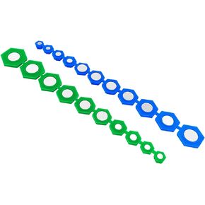 21PCS Magnetic Socket Insert Adapter Set with Hexagon Profile, 10 SAE Sizes (5/16-7/8 inch) and 11 Metric Sizes (8-19mm), for Efficient and Easy Work