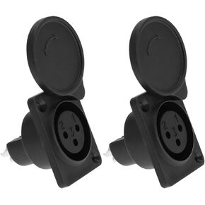 SING F LTD 2Pcs 3 Pin XLR Female Plug Sockets 3 Pin Mobility Scooter Charging Socket Charging Accessories for Power Amplifier Mixer Microphone