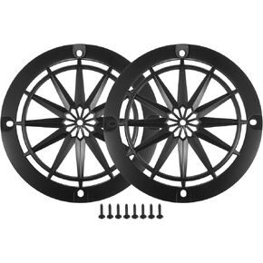 ACROPIX Universal 4" Car Speaker Grills Cover Round 4 Inch Audio Speaker Subwoofer Guard Protector Case with Mounting Screws ABS Black - Pack of 2