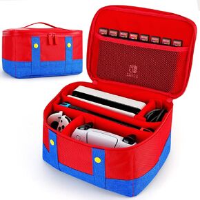 Owngen Carry Case for Nintendo Switch/OLED/Lite, Waterproof Portable Soft Shell Travel Carrying Protective Carrying Storage Bag for NS Consolo Dock Pro Controller & Accessories