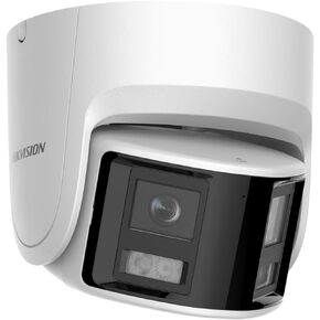 HIK 4K 8MP Panoramic Fixed Turret Network Camera Outdoor(DS-2CD2387G2P-LSU/SL 4MM)，24/7 Hours Full Time Color，180° Viewing Angle，Focus on Human and Vehicle Classification,Built-in Two-Way Audio