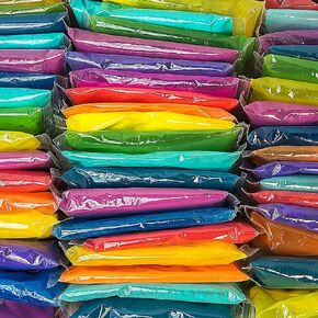 Chameleon Colors 100g Color Powder Packs - 10 Vibrant Colors in Clear Bags - Kid Friendly, Non-Toxic & Gluten-Free - Great for Holi, Color Wars, Fun Run, Gender Reveal & Summer Camp- 120 Pack