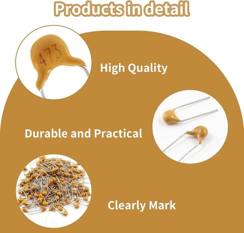 120 Pcs 0.1UF 50V Capacitor, Multilayer Monolithic Ceramic Capacitor, 0.1UF 104 100NF in Saudi Arabia
