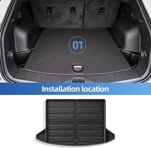 مناسب لـ 2023 2024 شيفروليه بليزر EV Cargo Liner جميع الأحوال الجوية سجادة صندوق السيارة لملحقات Chevy Blazer EV 2024 وسادات واقية من TPE لجميع المواسم سجادات السيارة الداخلية المقاومة للماء in Kuwait
