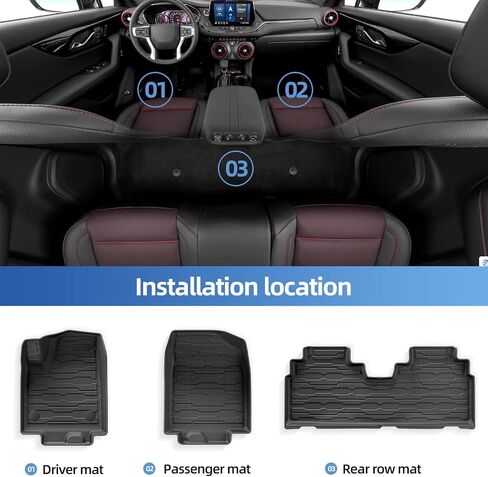 مناسب لـ 2023 2024 شيفروليه بليزر EV Cargo Liner جميع الأحوال الجوية سجادة صندوق السيارة لملحقات Chevy Blazer EV 2024 وسادات واقية من TPE لجميع المواسم سجادات السيارة الداخلية المقاومة للماء in Kuwait