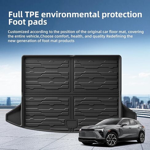 مناسب لـ 2023 2024 شيفروليه بليزر EV Cargo Liner جميع الأحوال الجوية سجادة صندوق السيارة لملحقات Chevy Blazer EV 2024 وسادات واقية من TPE لجميع المواسم سجادات السيارة الداخلية المقاومة للماء in Kuwait