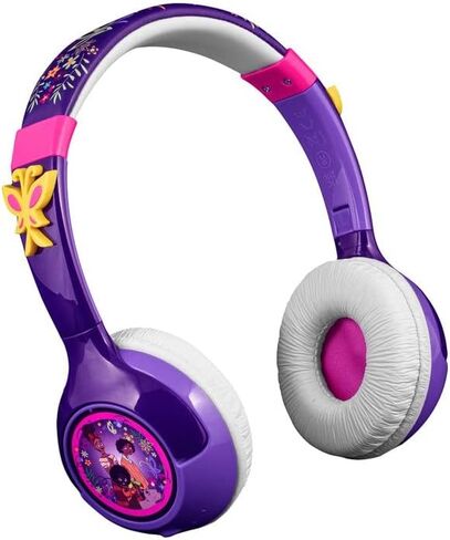 سماعات رأس بلوتوث eKids Encanto Kids، سماعات رأس لاسلكية مع ميكروفون تتضمن سلك Aux، سماعات رأس قابلة للطي للأطفال منخفضة الحجم للمدرسة أو المنزل أو السفر، أرجواني، EN-B54 in Saudi Arabia