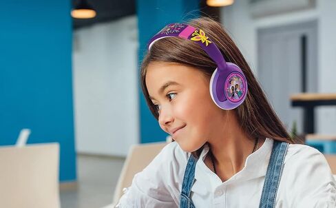 سماعات رأس بلوتوث eKids Encanto Kids، سماعات رأس لاسلكية مع ميكروفون تتضمن سلك Aux، سماعات رأس قابلة للطي للأطفال منخفضة الحجم للمدرسة أو المنزل أو السفر، أرجواني، EN-B54 in Saudi Arabia