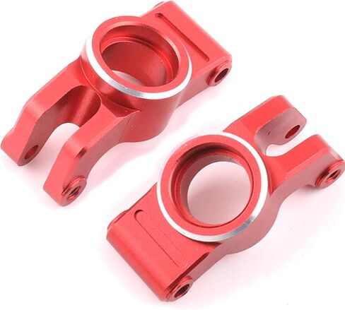 Front Knuckle Spindle + Rear Hub Set Aluminium Upgrade Parts for Arrma 1/18 Granite Grom Mega 380 Brushed 4X4 Monster Truck & Typhon Grom Mega 380 Brushed 4X4 Small Scale Buggy, Red (4PCS) in Saudi Arabia