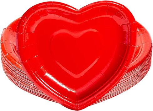 تعرف علي 60 قطعة من أطباق ورقية على شكل قلب لعيد الحب، مقاس 7 بوصات، أطباق حلوى على شكل قلب، أطباق ورقية على شكل قلب لديكور عيد الحب، ديكورات عيد الحب، لوازم حفلات عيد الحب، ديكور طاولة عيد الحب in Kuwait