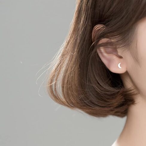 SLUYNZ 925 Sterling Silver Star Moon Studs Earrings for Women Teen Girls 8mm Small Star Earrings in Saudi Arabia