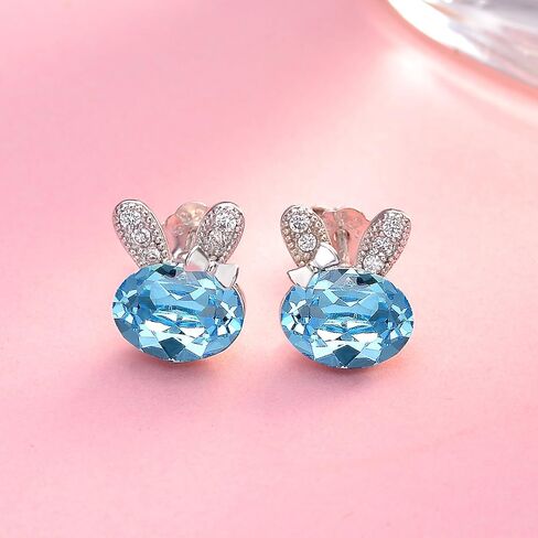 EVER FAITH 925 Sterling Silver CZ Lovely Bunny Stud Earrings in Saudi Arabia
