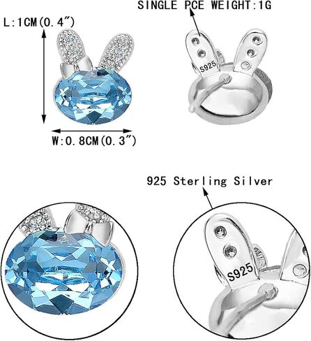 EVER FAITH 925 Sterling Silver CZ Lovely Bunny Stud Earrings in Saudi Arabia