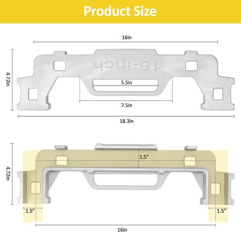 ybaymy 16 Inch Framing Tools Aluminum Framing Spacing Tool Wall Stud Layout Tool Stud Framing Jig for On-Center Precision Wall Stud Framing Measurement for Carpenters Framing Wall, Roofs in Saudi Arabia