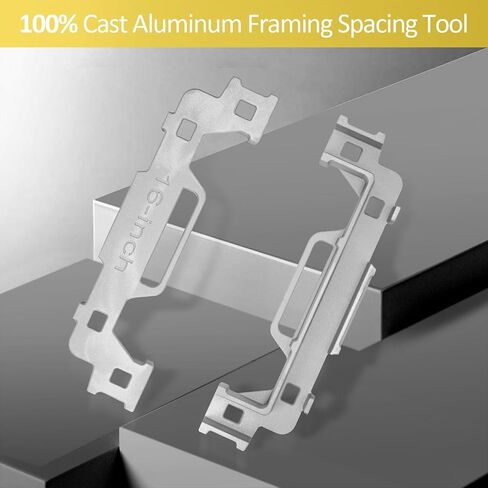 ybaymy 16 Inch Framing Tools Aluminum Framing Spacing Tool Wall Stud Layout Tool Stud Framing Jig for On-Center Precision Wall Stud Framing Measurement for Carpenters Framing Wall, Roofs in Saudi Arabia