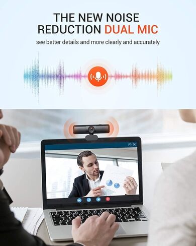 كاميرا ويب DEPSTECH D12 2K، كاميرا ويب مع ميكروفون لسطح المكتب، كاميرا ويب لأجهزة الكمبيوتر، كاميرا ويب USB متوافقة مع الكمبيوتر/سطح المكتب/الكمبيوتر المحمول/Mac، توصيل وتشغيل كاميرا الويب المتدفقة 【غطاء الخصوصية وحامل ثلاثي الأرجل】 in Kuwait