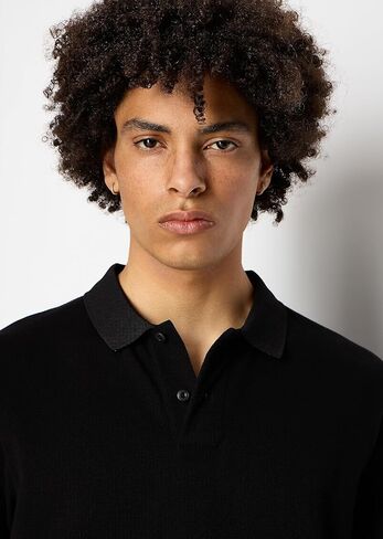 A｜X ARMANI EXCHANGE Men's Regular Fit Cotton Piquet Colorblock Polo in Saudi Arabia