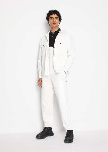 A｜X ARMANI EXCHANGE Men's Regular Fit Cotton Piquet Colorblock Polo in Saudi Arabia