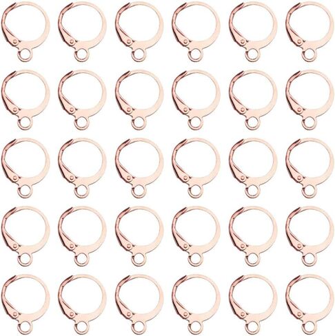 EXCEART 100pcs Round French Earhooks Plating Alloy Prevent Accessories Women's in Saudi Arabia