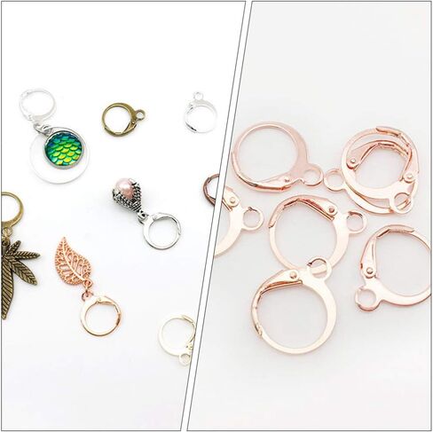 EXCEART 100pcs Round French Earhooks Plating Alloy Prevent Accessories Women's in Saudi Arabia