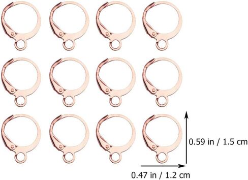 EXCEART 100pcs Round French Earhooks Plating Alloy Prevent Accessories Women's in Saudi Arabia