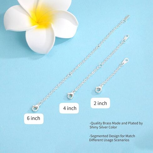 موسع قلادة من الذهب الوردي، JIACHARMED 3 قطع قابلة للتعديل من الذهب الوردي موسعات القلادة للسوار، مجوهرات خلخال سلسلة تمديد سلسلة من الذهب الوردي للقلادة، 2 4 6 بوصة in Kuwait