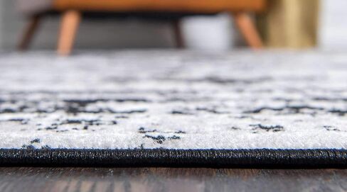 Unique Loom Sofia Collection Area Rug - Salle Garnier (6' 1" x 9' Rectangle, Black/ Ivory) in Saudi Arabia