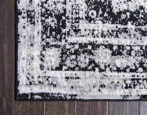 Unique Loom Sofia Collection Area Rug - Salle Garnier (6' 1" x 9' Rectangle, Black/ Ivory) in Saudi Arabia