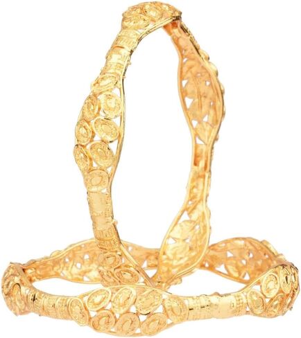 Efulgenz Gold Tone Indian Bangle Set for Women Dubai Style Bangle Set Indian Gold Tone Bangles Bracelet Indian Bridal Jewelry for Wedding Fashion Jewelry in Saudi Arabia