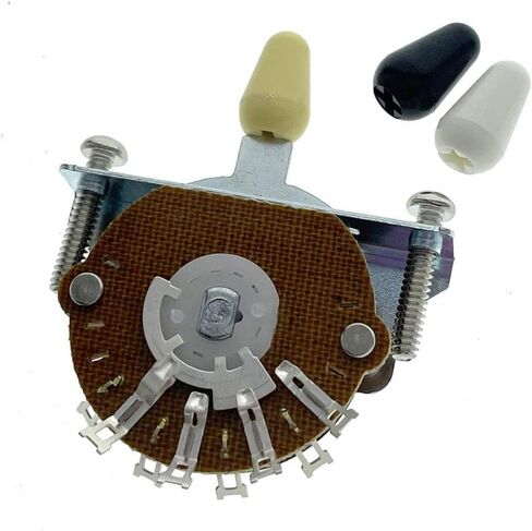 5-Position Super Switch Pickup Selector Super Switch 4-Pole رقاقة مزدوجة لجيتار Strat/Nashville Tele مع أطراف سوداء/عاجية/بيضاء in Saudi Arabia