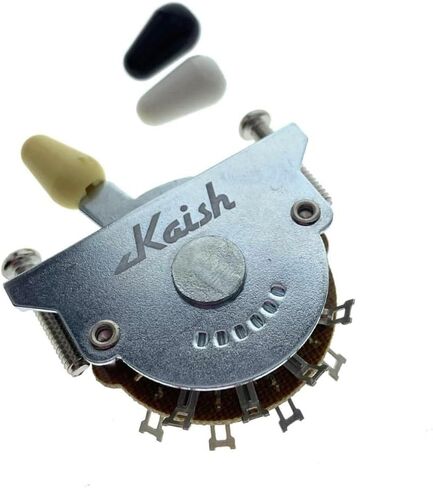 5-Position Super Switch Pickup Selector Super Switch 4-Pole رقاقة مزدوجة لجيتار Strat/Nashville Tele مع أطراف سوداء/عاجية/بيضاء in Saudi Arabia
