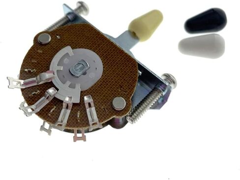 5-Position Super Switch Pickup Selector Super Switch 4-Pole رقاقة مزدوجة لجيتار Strat/Nashville Tele مع أطراف سوداء/عاجية/بيضاء in Saudi Arabia