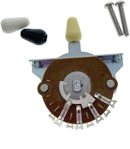 5-Position Super Switch Pickup Selector Super Switch 4-Pole رقاقة مزدوجة لجيتار Strat/Nashville Tele مع أطراف سوداء/عاجية/بيضاء in Saudi Arabia