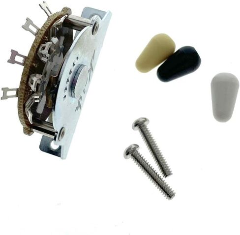 5-Position Super Switch Pickup Selector Super Switch 4-Pole رقاقة مزدوجة لجيتار Strat/Nashville Tele مع أطراف سوداء/عاجية/بيضاء in Saudi Arabia