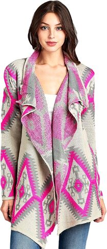 Women's Open Front Long Sleeve Warm Knit Chunky Winter Outwear Cardigan Sweater in Saudi Arabia