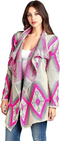 Women's Open Front Long Sleeve Warm Knit Chunky Winter Outwear Cardigan Sweater in Saudi Arabia