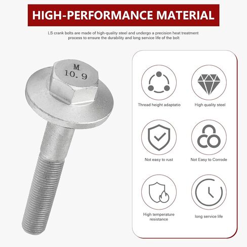 أجزاء أداء GM 12557840 مسامير كرنك الموازن التوافقي لمحركات Gen.3/Gen.4 LS لمحركات LS1 LS2 LS3 LS6 L59 L92 L96 L99 LC9 LH8 LMF LMG LY5 LM7 LR4 LMG LQ4 LQ9 4.8L 5.3L 5.7L 6.0L 6.2L in Kuwait