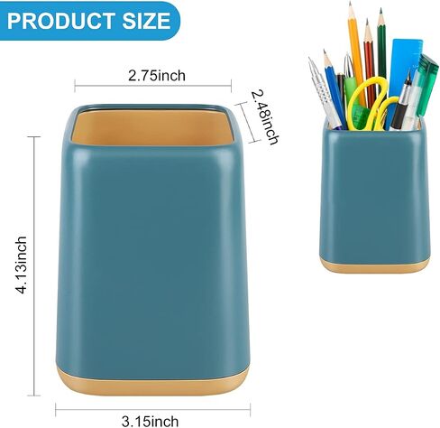 Fashion Pen and Pencil Holder, Pencil Cup for Kids or Makeup Brush Holder for Women, Durable Stand Desk Organizer Storage Gift for Office, Classroom, Home（ Light green ） in Saudi Arabia