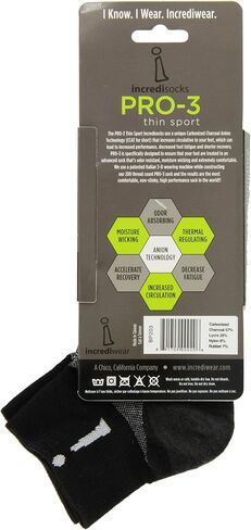 Incrediwear Sports Socks – Quarter Socks and Athletic Socks for Men and Women (Black, Small) in Saudi Arabia
