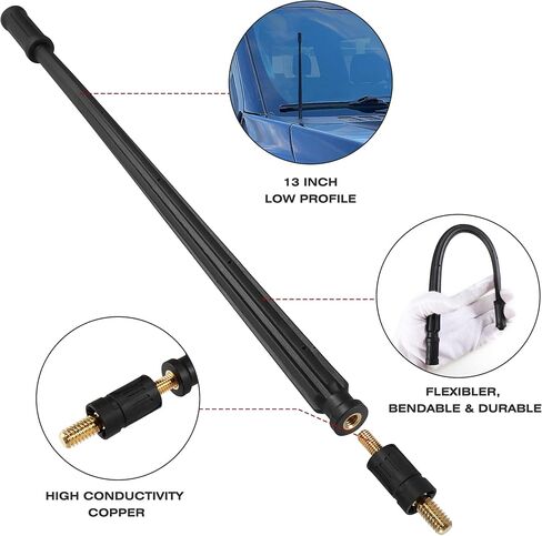 هوائي قصير 13 بوصة لملحقات 2009-2024 Ford F150 F-150، 2017-2024 F250 F350 Bronco Accessories Ford Pickup Trucks راديو هوائي استبدال in Kuwait