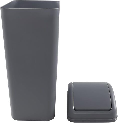 13 Liter Small Wastebasket, Grey Disposal Waste Bin, Trash Can for Bathroom, Bedroom, Kitchen, Office, Dorm in Saudi Arabia