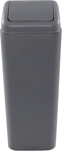 13 Liter Small Wastebasket, Grey Disposal Waste Bin, Trash Can for Bathroom, Bedroom, Kitchen, Office, Dorm in Saudi Arabia