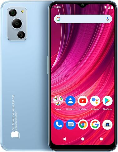 BLU F92e 5G | مع نظام إدارة الوالدين المدمج | أكثر من 1200 مكتبة تطبيقات تم فحصها مع تقييمات سلامة الأطفال | لا توجد وسائل التواصل الاجتماعي أو متصفح الويب | بطارية تدوم لمدة 3 أيام | إصدار أمريكي | الضمان الأمريكي | أزرق in Kuwait