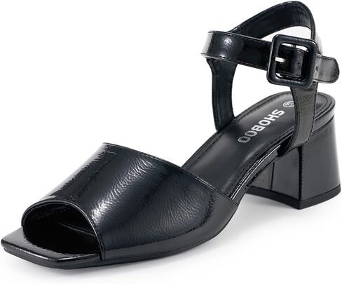 Strappy Heels for Women Short Block Low Heel Sandals, Comfortable Women's Heeled Sandals Dress Shoes with Chunky Heel and Square Toe Style for Casual Office Day Out in Saudi Arabia