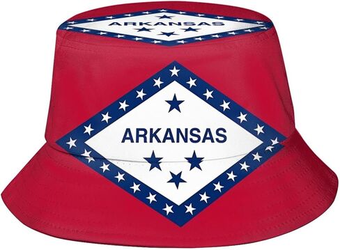 Funny Fashion State Flag Buckets Hat Women Men Summer Beach Sun Hat Packable Patriotic Fisherman Cap in Saudi Arabia