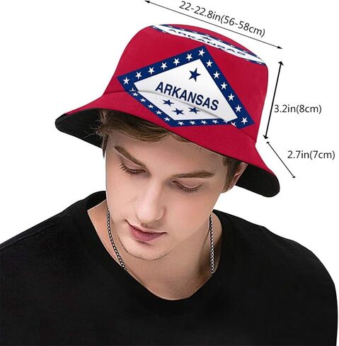Funny Fashion State Flag Buckets Hat Women Men Summer Beach Sun Hat Packable Patriotic Fisherman Cap in Saudi Arabia