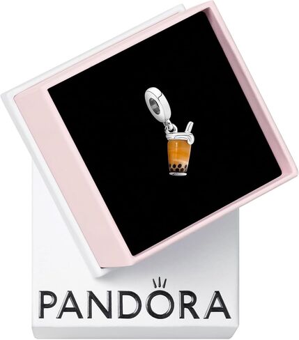 PANDORA Murano Glass Bubble Tea Dangle Charm - PANDORA Bracelet Charm for PANDORA Moments Bracelets - Stunning Women's Jewelry - Gift for Women - Made with Sterling Silver, With Gift Box in Saudi Arabia