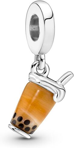 PANDORA Murano Glass Bubble Tea Dangle Charm - PANDORA Bracelet Charm for PANDORA Moments Bracelets - Stunning Women's Jewelry - Gift for Women - Made with Sterling Silver, With Gift Box in Saudi Arabia