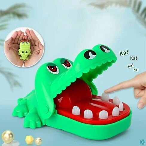 Green Crocodile Teeth Home Ornament, Crocodile Biting Finger Dentist Games Funny Ornament, Mini Novelty Ornament Novelty and Gag Ornament in Saudi Arabia
