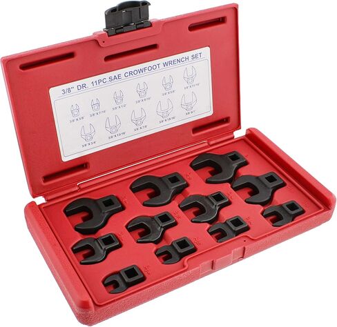 ABN Crowfoot Wrench SAE Standard 3/8in Drive 11-Piece Set for When Regular Sockets/Wrenches Cannot Get the Job Done in Saudi Arabia